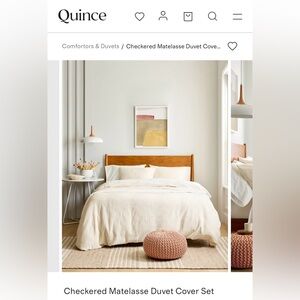Quince Cream Duvet Cover Set New out of packaging